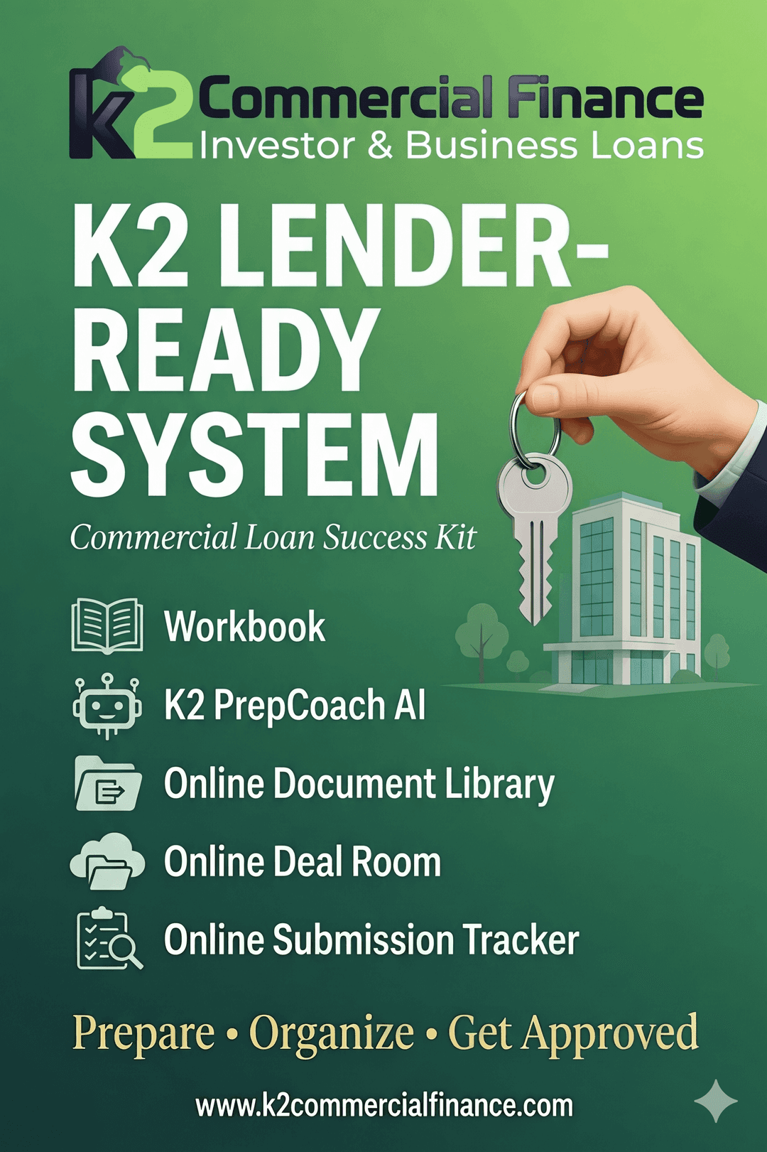 K2 Lender-Ready Small CRE Loan Package Kit with Prep Coach AI